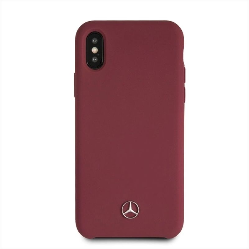 3. Etui Mercedes Silicone Line na iPhone X / XS - czerwone