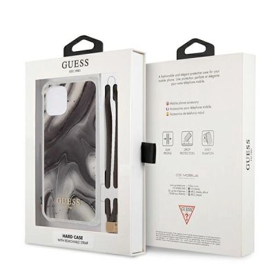 8. Etui Guess Marble Collection na iPhone 12 mini - szare