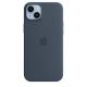 7. Apple Original iPhone 14 Plus Silikon Case mit MagSafe Sturmblau