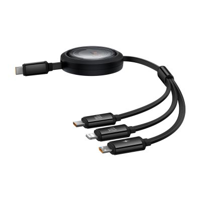 3. Kabel Baseus Free2Draw CB000084 zwijany USB-C - Lightning / USB-C / micro USB 100W 1.1m - czarny
