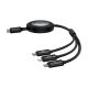 3. Kabel Baseus Free2Draw CB000084 zwijany USB-C - Lightning / USB-C / micro USB 100W 1.1m - czarny