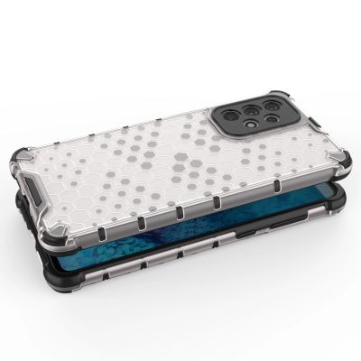 3. Honeycomb etui pancerny pokrowiec z żelową ramką Samsung Galaxy A73 niebieski