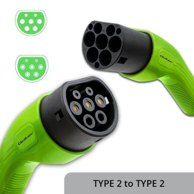 3. QOLTEC KABEL EV TYP2 DO ŁADOWANIA SAMOCHODU | 400V | 11KW | 16A | 5M