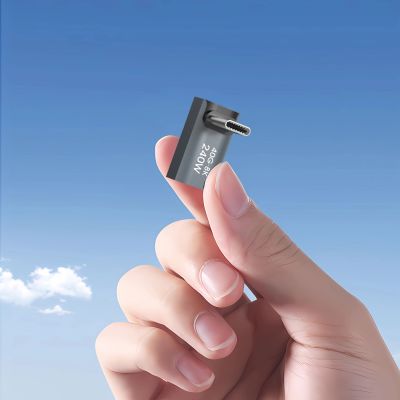6. Przejściówka kątowa Wozinsky WPKF-01 USB-C - USB-C 40Gb/s 240W 8K OTG - szara