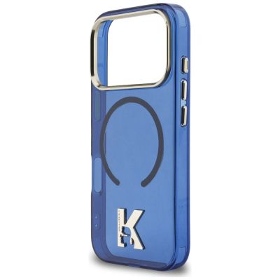 6. Etui Karl Lagerfeld IML K Head Logo MagSafe na iPhone 17 Pro - niebieskie