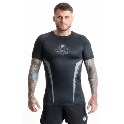 2. Rashguard szary krótki rękaw logo DBX Bushido