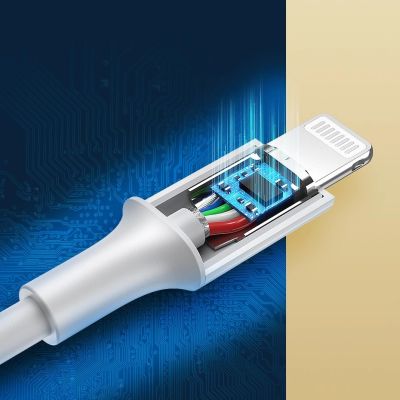 9. Kabel Ugreen US171 Lightning - USB-C MFi PD 20W 480Mb/s 1m - biały