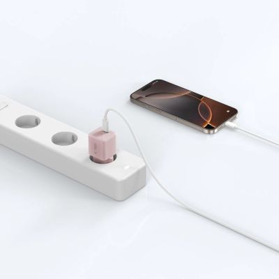7. Ładowarka sieciowa Tech-Protect NCM25 USB-C PD 25W - różowa