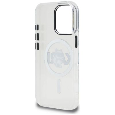 7. Etui Karl Lagerfeld IML Choupette Sketch Logo MagSafe na iPhone 16 Pro Max - przezroczyste