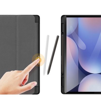 3. Etui z ekoskóry Dux Ducis Domo z podstawką do Samsung Tab S10+ / S9+ / S9 FE+ - czarne