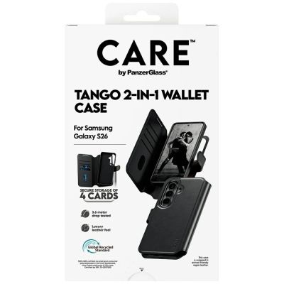 7. Etui CARE by PanzerGlass Tango 2w1 Wallet na Samsung Galaxy S26 - czarne