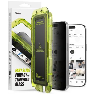 Szkło hartowane Ringke Easy Slide Privacy 2-Pack prywatyzujące na iPhone 18 Pro Max
