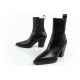 8. Karl Lagerfeld Kowboy buty damskie botki kowbojki skórzane czarne