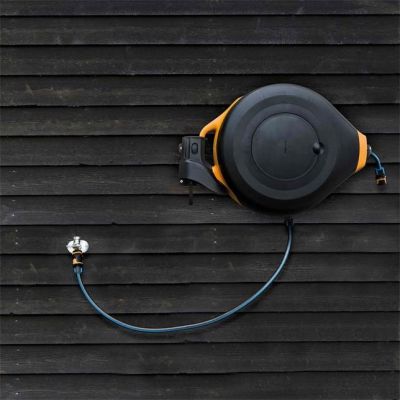 2. Fiskars 1027095 uchwyt do węża ogrodowego Włókno, Metal Czarny