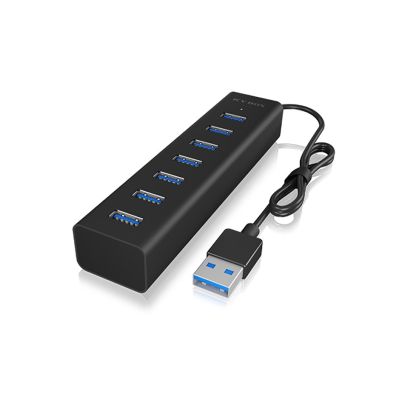 2. ICY BOX IB-HUB1700-U3 USB 3.2 Gen 1 (3.1 Gen 1) Type-A 5000 Mbit/s Czarny