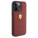 4. Etui Ferrari Leather Stitched Lines na iPhone 15 Pro Max - czerwone