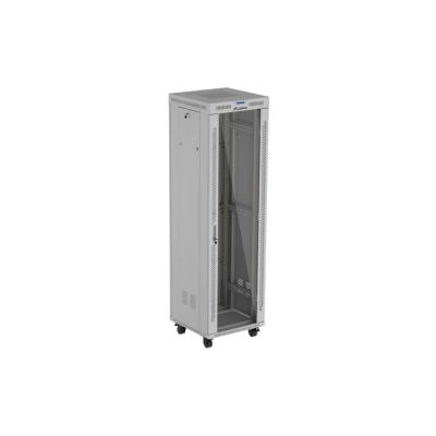 22. LANBERG SZAFA INSTALACYJNA RACK STOJĄCA 19" 42U 600X600 SZARA DRZWI PRZESZKLONE LCD (FLAT PACK) V2