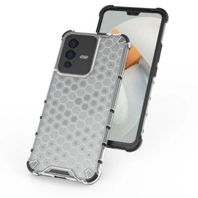 13. Honeycomb etui pancerny pokrowiec z żelową ramką Vivo V23 5G przezroczysty