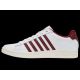 5. Sneakersy K-swiss COURT TIEBREAK II WHITE/TIBETAN RED/SNOW WHITE-M (04413-152-M)
