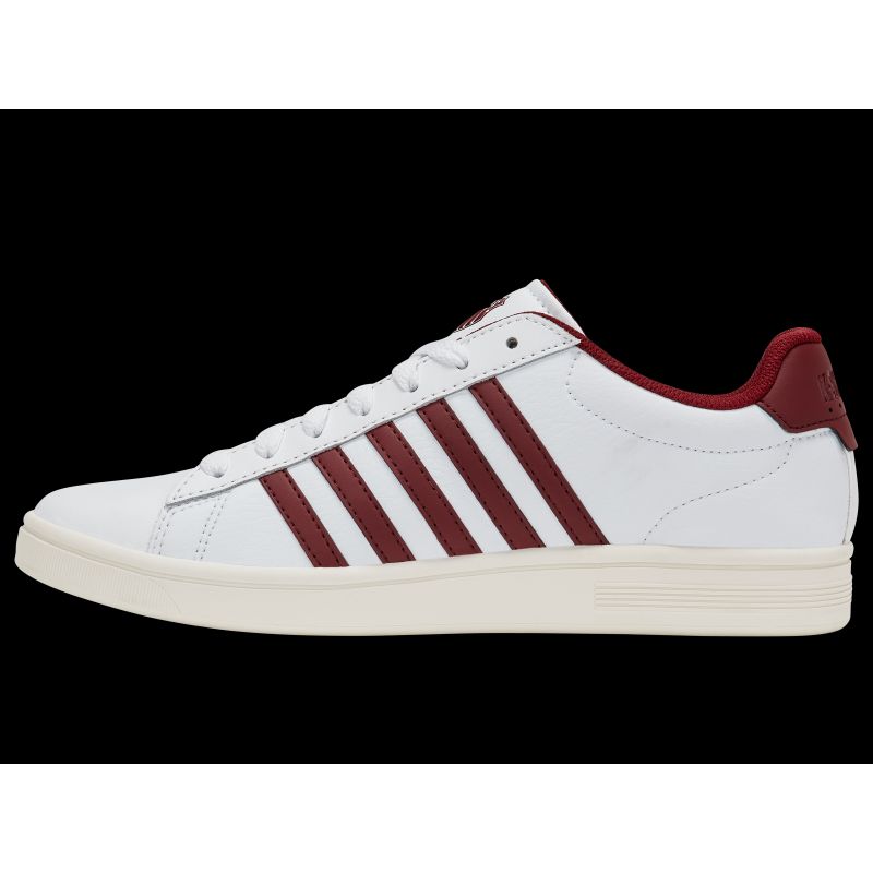 5. Sneakersy K-swiss COURT TIEBREAK II WHITE/TIBETAN RED/SNOW WHITE-M (04413-152-M)