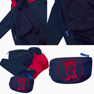 3. Kurtka przeciwdeszczowa dziecięca dla chłopca/dziewczynki Trollkids Kids Bergen Jacket bright red/mystic blue (610-410)