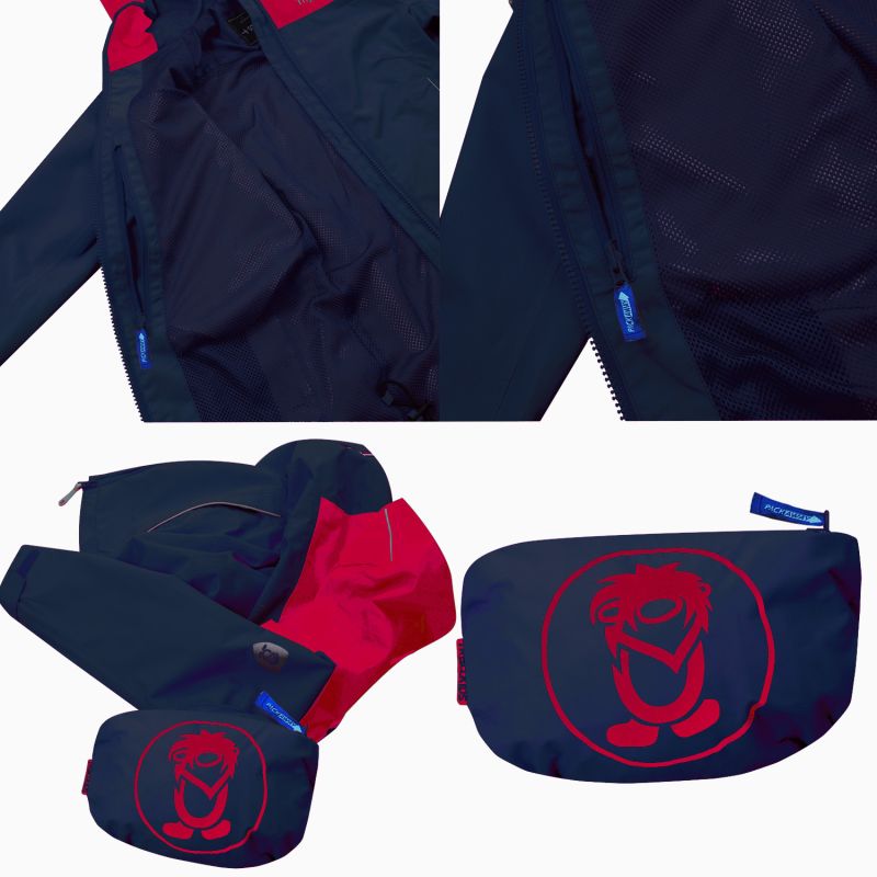 3. Kurtka przeciwdeszczowa dziecięca dla chłopca/dziewczynki Trollkids Kids Bergen Jacket bright red/mystic blue (610-410)