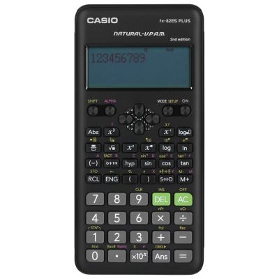 2. CASIO FX-82ESPLUS-2 KALKULATOR NAUKOWY, 252 FUNKCJE, 77X162MM, CZARNY BOX