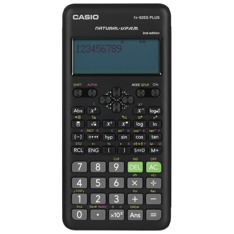 2. CASIO FX-82ESPLUS-2 KALKULATOR NAUKOWY, 252 FUNKCJE, 77X162MM, CZARNY BOX