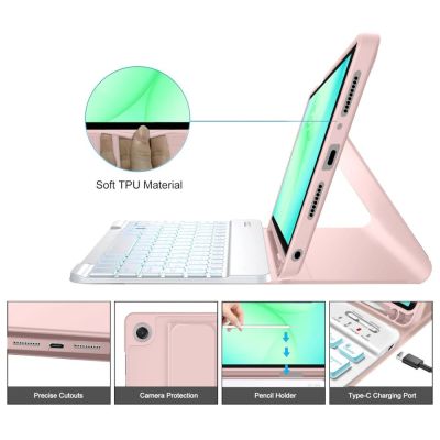5. Etui Tech-Protect SC Pen na Samsung Galaxy Tab A9+ / A11+ Plus 11.0 X210 / X215 / X216 / X230 / X235 / X236 - różowe