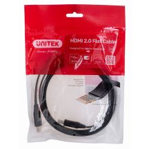UNITEK KABEL HDMI 2.0 4K60HZ, PŁASKI, 2M, C11063BK-2M