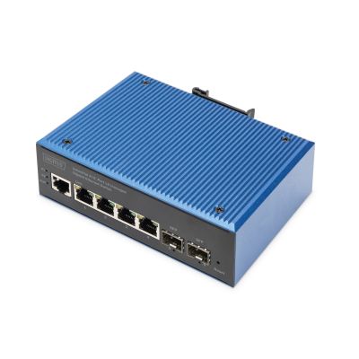 2. Switcher przemysłowy 4+2-Port L2 zarządzany Gigabit Ethernet 4 x GE RJ45 + 2 SFP Port