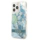2. Etui Guess Flower Liquid Glitter na iPhone 13 Pro / iPhone 13 - zielone