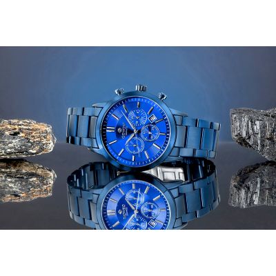 6. Zegarek Męski Giewont Chronograph Sapphire Niebieski GW8510-B4