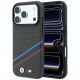 Etui BMW M Quadrille Kevlar Print Tricolor Lines & Metal Logo MagSafe na iPhone 18 Pro Max / 17 Pro Max - ciemnoszare