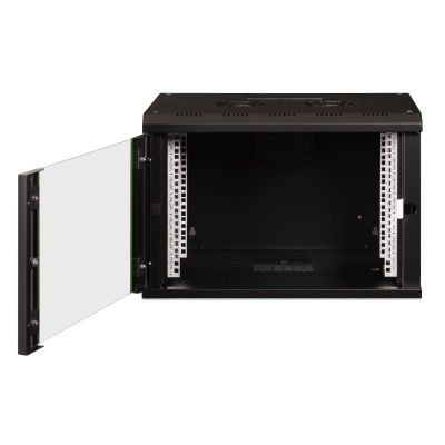 14. Digitus Szafa sieciowa wisząca Unique 19" 7U rack 600x450, drzwi szyba, czarny, niedzielona, złożona, 100kg