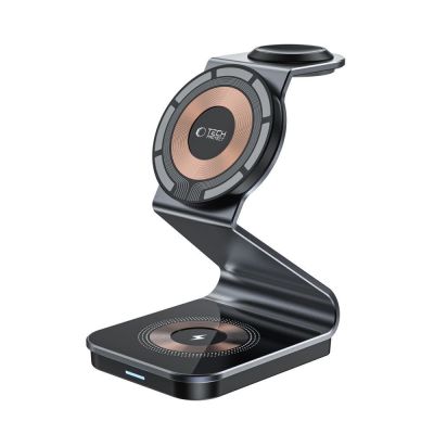 3. Ładowarka Tech-Protect QI15W-A29 indukcyjna 3w1 z MagSafe na smartfon / Apple Watch / AirPods - czarna