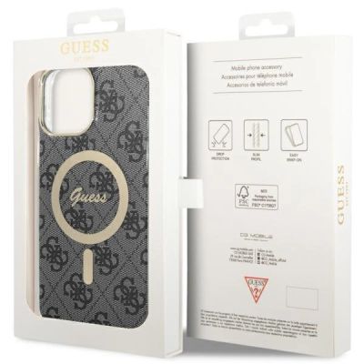 8. Etui Guess 4G MagSafe na iPhone 13 Pro Max - czarne