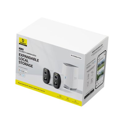 4. Zestaw monitoringu zewnętrznego Baseus Security N1 2K (2 kamery) – biały