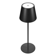 RealPower LED-Tischlampe dimmbar kalt/warm mit Akku, schwar