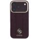 3. Etui Guess Stripe Peony 4G Logo MagSafe na iPhone 18 Pro Max / 17 Pro Max - burgundowe