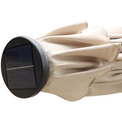 29. PARASOL OGRODOWY Z OŚWIETLENIEM LED 300CM BEŻOWY