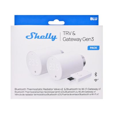 10. Inteligentna głowica termostatyczna WiFi/BT Shelly TRV, 2 sztuki
