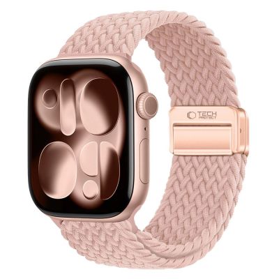 6. Pasek Tech-Protect Nylonmag do Apple Watch 4 / 5 / 6 / 7 / 8 / 9 / SE / Ultra 1 / 2 (42 / 44 / 45 / 49 mm) - różowy