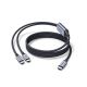 2. Kabel Ugreen 2w1 USB-C - 2xUSB-C PD 140W 2m - czarny
