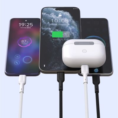 6. Kabel Dudao L9C 65W USB-C - USB-C 2m - biały