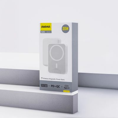 8. Powerbank Dudao K26 10000mAh 20W USB-A / USB-C / MagSafe - biały