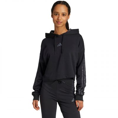 2. Bluza adidas Essentials 3 Stripes Print French Terry Hoodie W JC6244