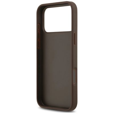 7. Etui Guess 4G nauble Card Triangle na iPhone 18 Pro Max / 17 Pro Max - brązowe