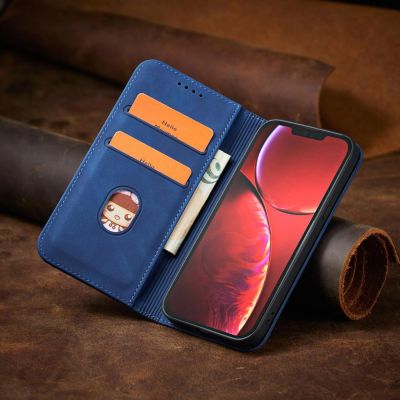 11. Magnet Fancy Case etui do iPhone 13 Pro pokrowiec portfel na karty kartę podstawka niebieski