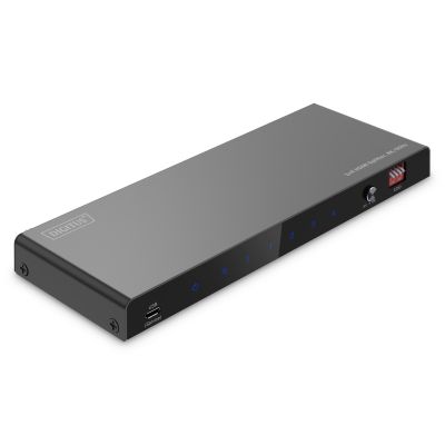 Rozdzielacz / Splitter HDMI 1x4, 8K/60Hz (4:4:4) z HDR, 48 Gbps, HDCP 2.3. Toslink / Stereo, EDID